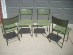 4 matching card table type folding chairs