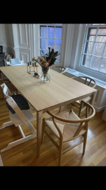 Extendable Dining Table by Ethnicraft Bok Size:  56" - 87" W x 36"D x