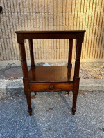 American 19th Century Walnut Bedside Table.
