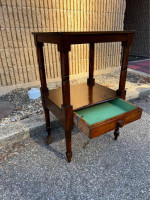 American 19th Century Walnut Bedside Table.