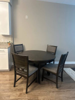 Round dining table and 4 chairs