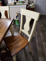 Farmhouse style table + bench and chairs