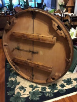 All wood 5 foot round table with extensions~5 x 7~great family diners