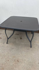 44” W Tempered Glass Patio dining Table 29”