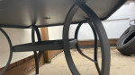 44” W Tempered Glass Patio dining Table 29”