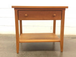 Large Shaker Style Solid White Oak Side Table with Drawer