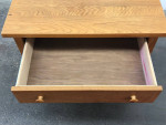 Large Shaker Style Solid White Oak Side Table with Drawer