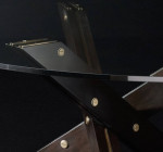 Four chairs and a glass table
