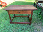 Early American Walnut Tavern Table. Height27” width 42” depth 28”.
