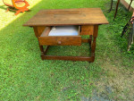 Early American Walnut Tavern Table. Height27” width 42” depth 28”.