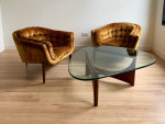 Adrian Pearsall for Craft Associates Lounge Chairs and Coffee Table set