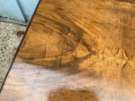 Baker Modernist Style Brass Mounted Fruitwood Side - Coffee Table