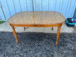 Mid Century Oak Dining Table by Bassett Furniture