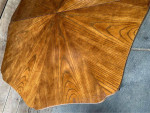 Provincial Style Oak Extension Dining Table with 2 leaves.