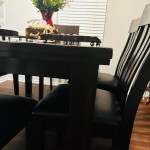 Dining room ext table ,bench,8 chairs