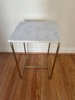 Project 62 White Marble Accent Table