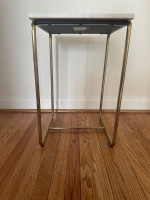 Project 62 White Marble Accent Table
