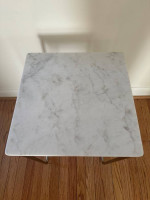 Project 62 White Marble Accent Table