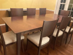 Dining room table and 8 chairs