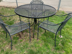 Outdoor 42” wrought Iron Table and 3 chairs!