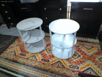 Brand New Round Side Table Set of 2 with Adjustable Glides