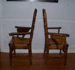 Ladder Back Chairs w/ Tilt-up Table