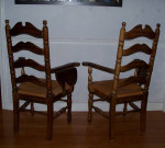 Ladder Back Chairs w/ Tilt-up Table