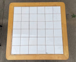Square, Tile Top Dining Table with TWO Black CHAIRS