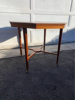 George III Style Inlaid Satinwood Octagonal Occasional Table
