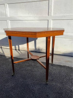George III Style Inlaid Satinwood Octagonal Occasional Table