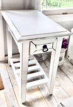 Shabby Chic White Vertical Accent Table