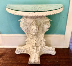 Shabby Chic Off White Half Moon Console Table