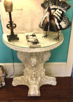 Shabby Chic Off White Half Moon Console Table