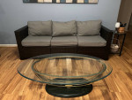 Glass dining table