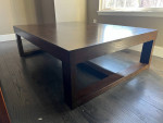 Wooden Coffee Table 42" W x 56" L x 16.5" T
