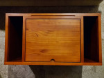 Furniture Serving Tray Reading Table With Side Storage Wood NEW