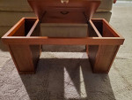 Furniture Serving Tray Reading Table With Side Storage Wood NEW