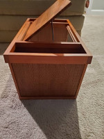 Furniture Serving Tray Reading Table With Side Storage Wood NEW