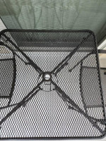 Furniture Outdoor Patio Table 2 Chairs Wrought Iron Black Set 3