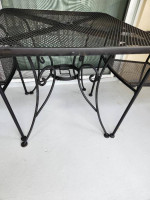 Furniture Outdoor Patio Table 2 Chairs Wrought Iron Black Set 3