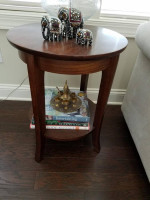 Furniture Cocktail Table And End Table Solid Wood Dual Level Pier One