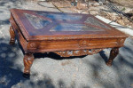 Large Coffee Table with Stone Inserts