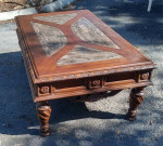 Large Coffee Table with Stone Inserts