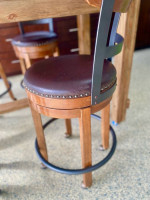 Gorgeous Fine Furniture; Quartz Table 5’x3’ and 4 Swivel Barstool Framed Cha