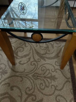 Side-End Table Wood & Glass