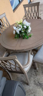 Haverty Dining Table With 6 Chairs With Expansion Leaf Delivery Availa