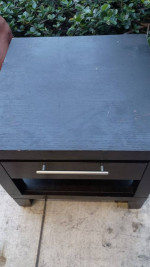 Dark Wood End Table With Drawer 24 By ,24 By 22