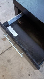 Dark Wood End Table With Drawer 24 By ,24 By 22