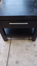 Dark Wood End Table With Drawer 24 By ,24 By 22