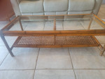 Living room rattan coffee and side table